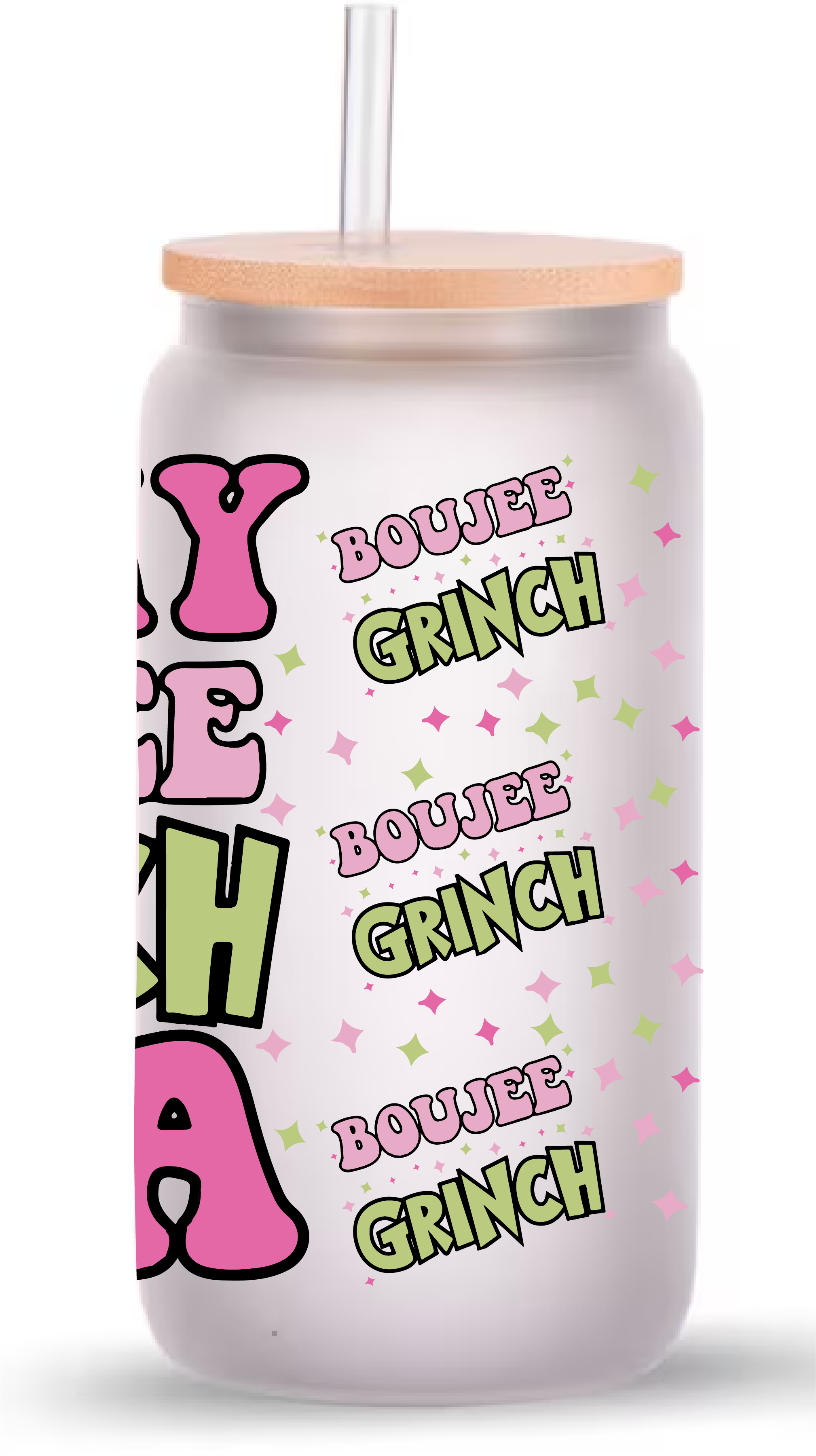 UV DTF - Grinch Vibes 16oz Libbey cup Wrap